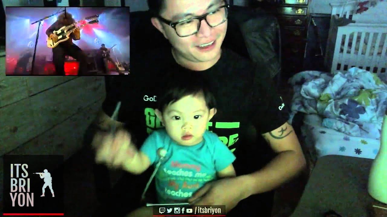 baby falls asleep while air drumming