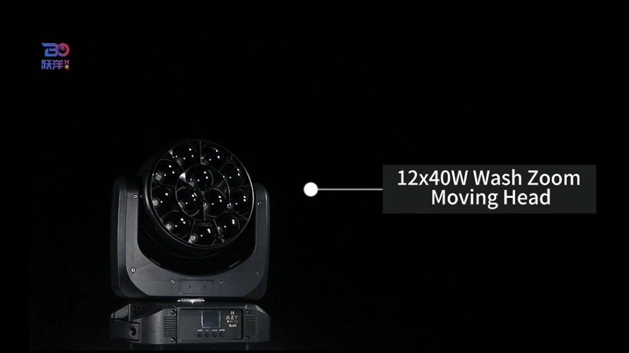 12X40W 4in1 LED  Wash Zoom Moving Head Light