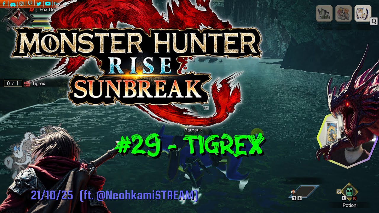 MHR Sunbreak - 29 [4K] - Tigrex - 21/10/25 (ft. @NeohkamiSTREAM)