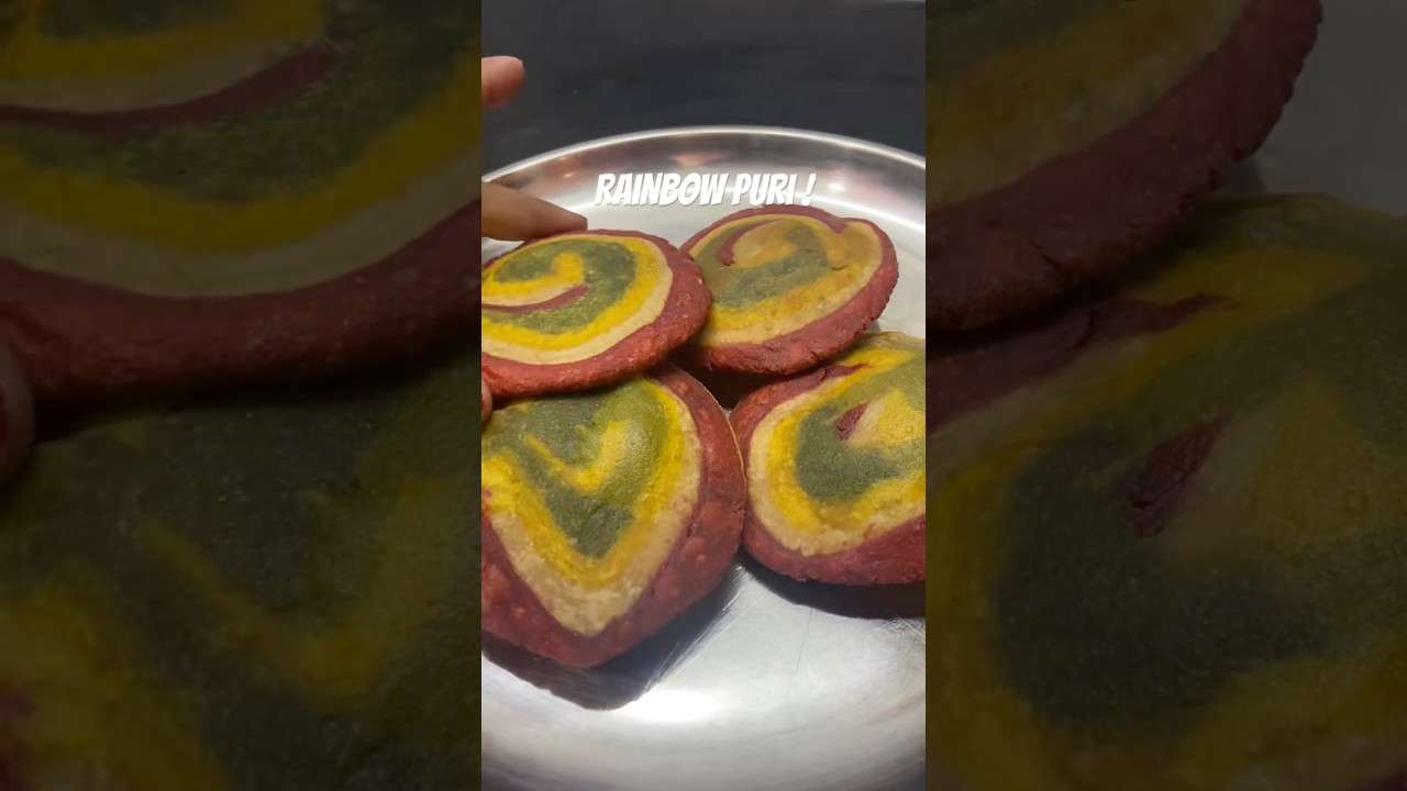 Rainbow Puri Recipe #puri #poori #rainbow #colorful #healthy #recipe