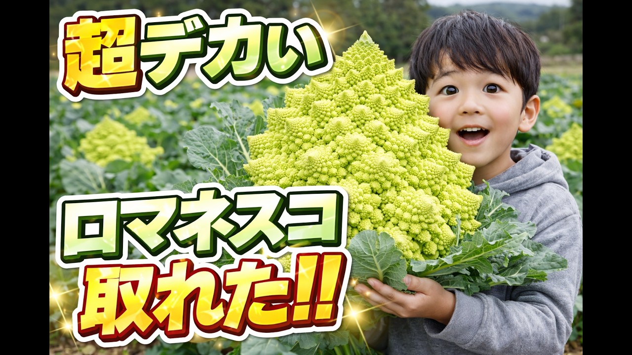 【家庭菜園】冬の畑仕事！ロマネスコの収穫で超でかいの取れた！！！