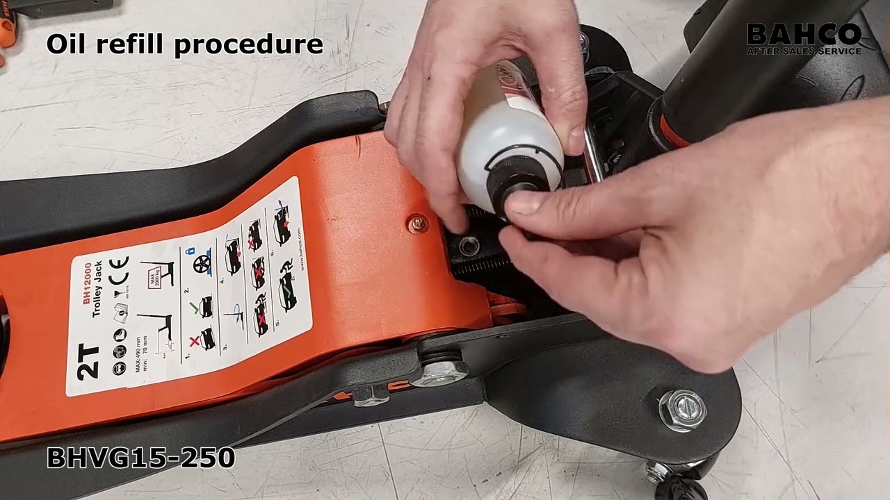 BH11500 BH12000 BH13000  -  AIR PURGE AND OIL REFILL PROCEDURE