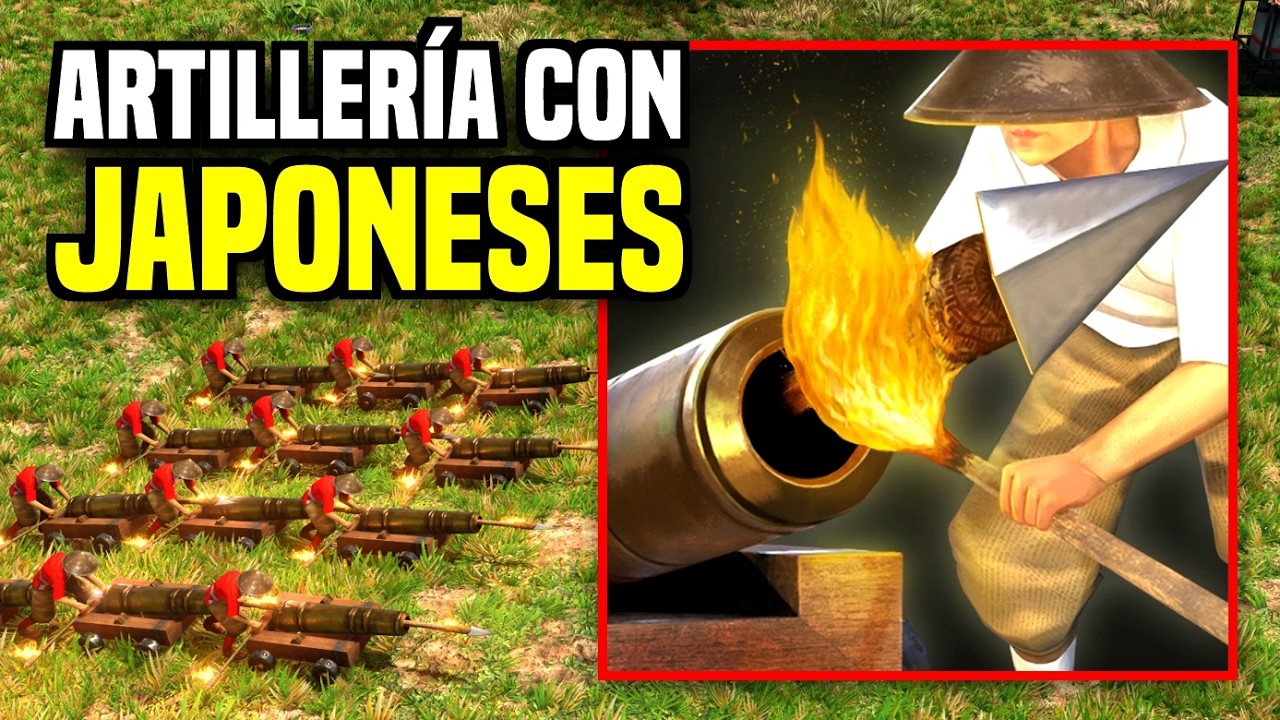 La TEMIBLE ARTILLERÍA JAPONESA en AGE of EMPIRES 3 ¡Full Flechas Incendiarias!