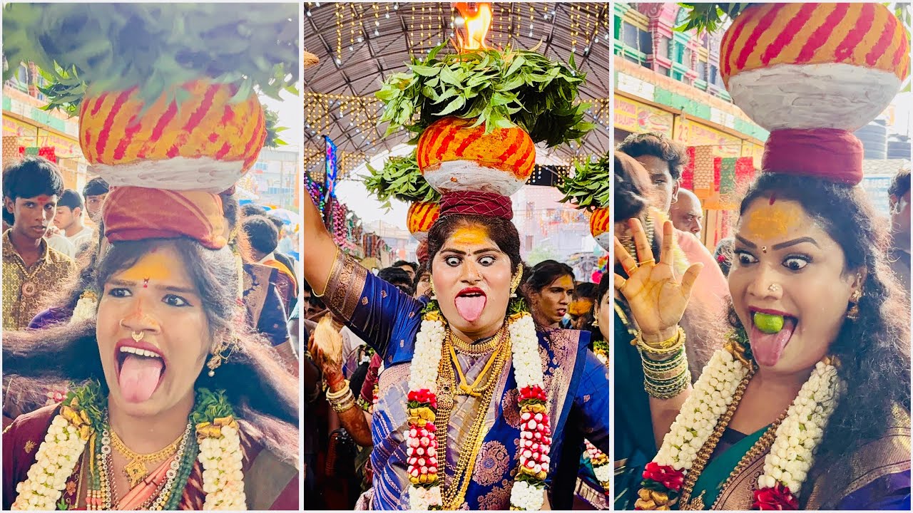 Jogini Nisha Kranthi, Vaishnavi Devi & Radhika | Grand Bonam Procession | Balkampet Bonalu 2026