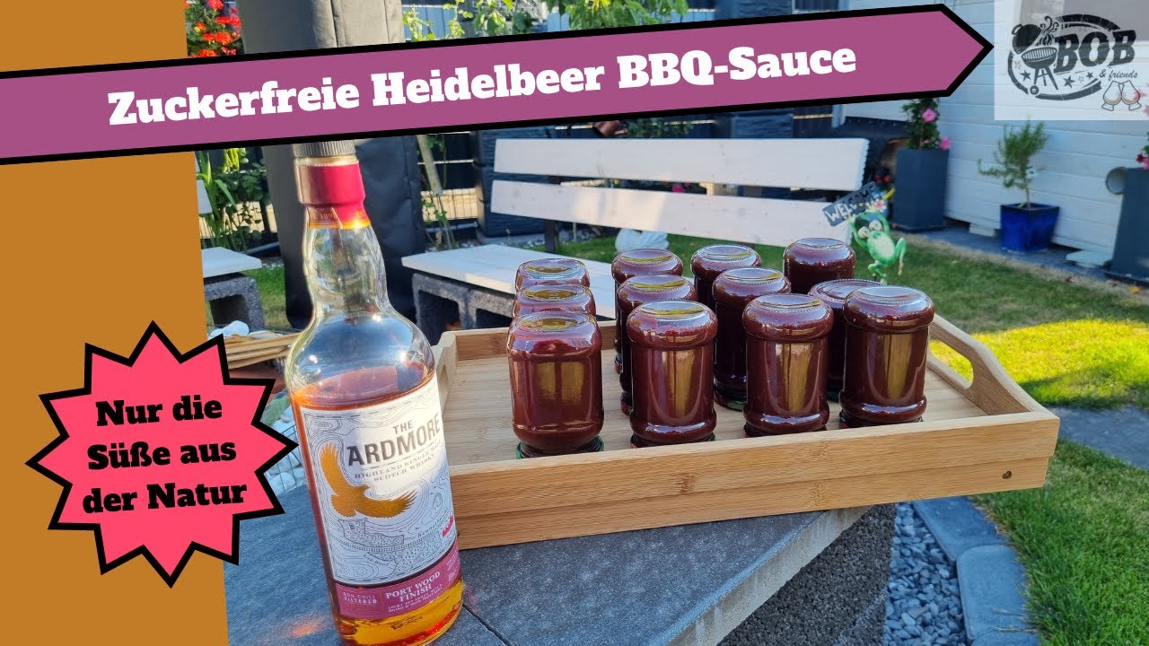 BBQ-Sauce mit Heidelbeeren und ohne Zusatz von Zucker