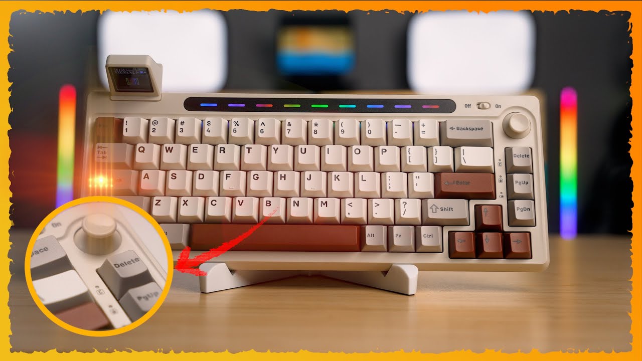 Epomaker RT65 기계식 키보드, 67키의 65%에 미니 디스플레이와 조이스틱 노브가 탑재된 타건감이 우수한 기계식 키보드