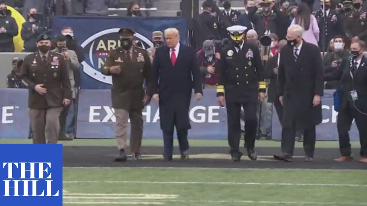 BREAKING: Trump does coin toss at Army-Navy football game