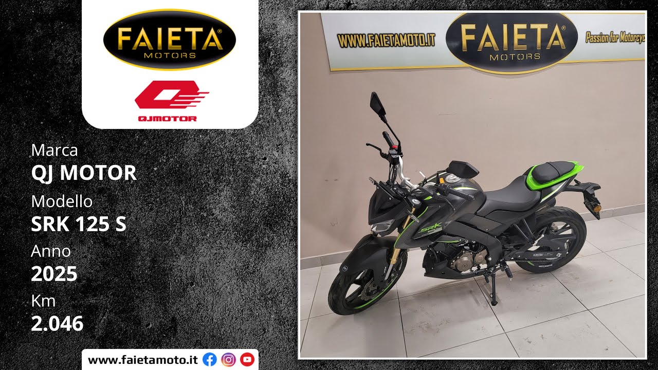 QJ Motor SRK 125 S - 2025 | 2.046 Km | Faieta Motors Usato