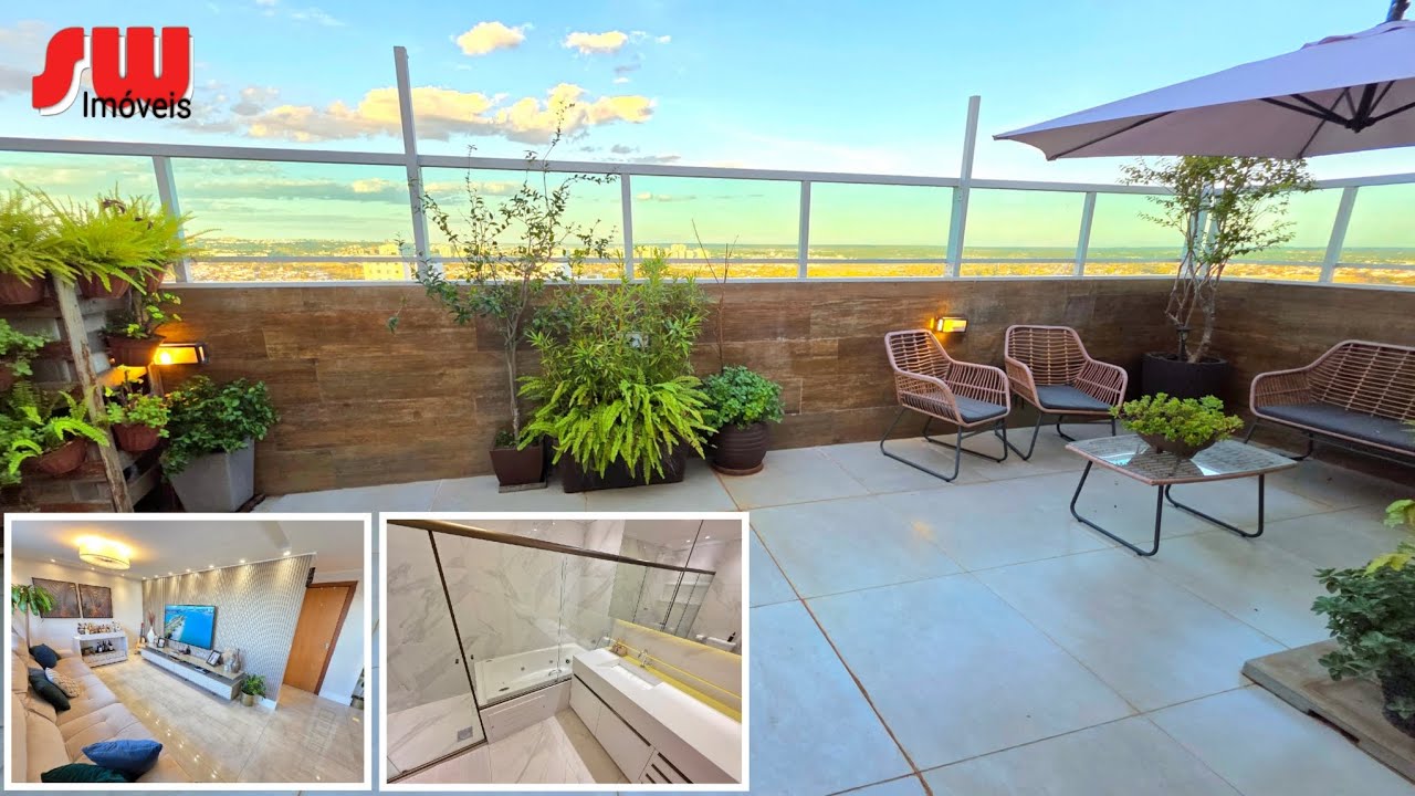 Cobertura 3Suítes 183m² 2Vagas Soltas Nasc. Vista Livre - Elegance - Águas Claras DF R$1.690.000,00