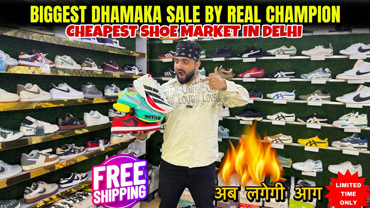 Big Player The Real Champion is Back 😱॥ Cheapest Shoe Market in Delhi ॥ Branded Shoe Sale ॥ Quality🔥
