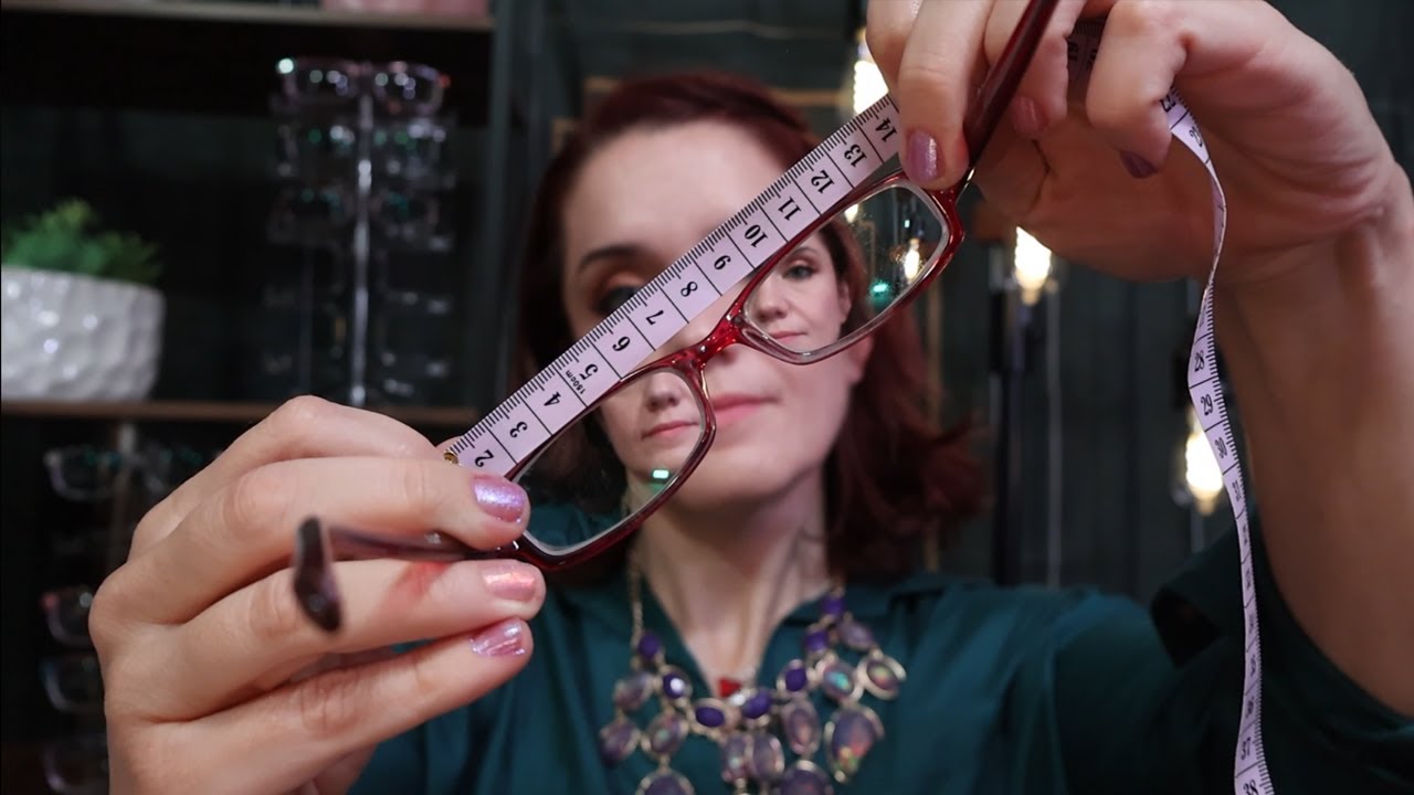 ASMR Face Measuring and Fitting for Glasses - Soft Speaking