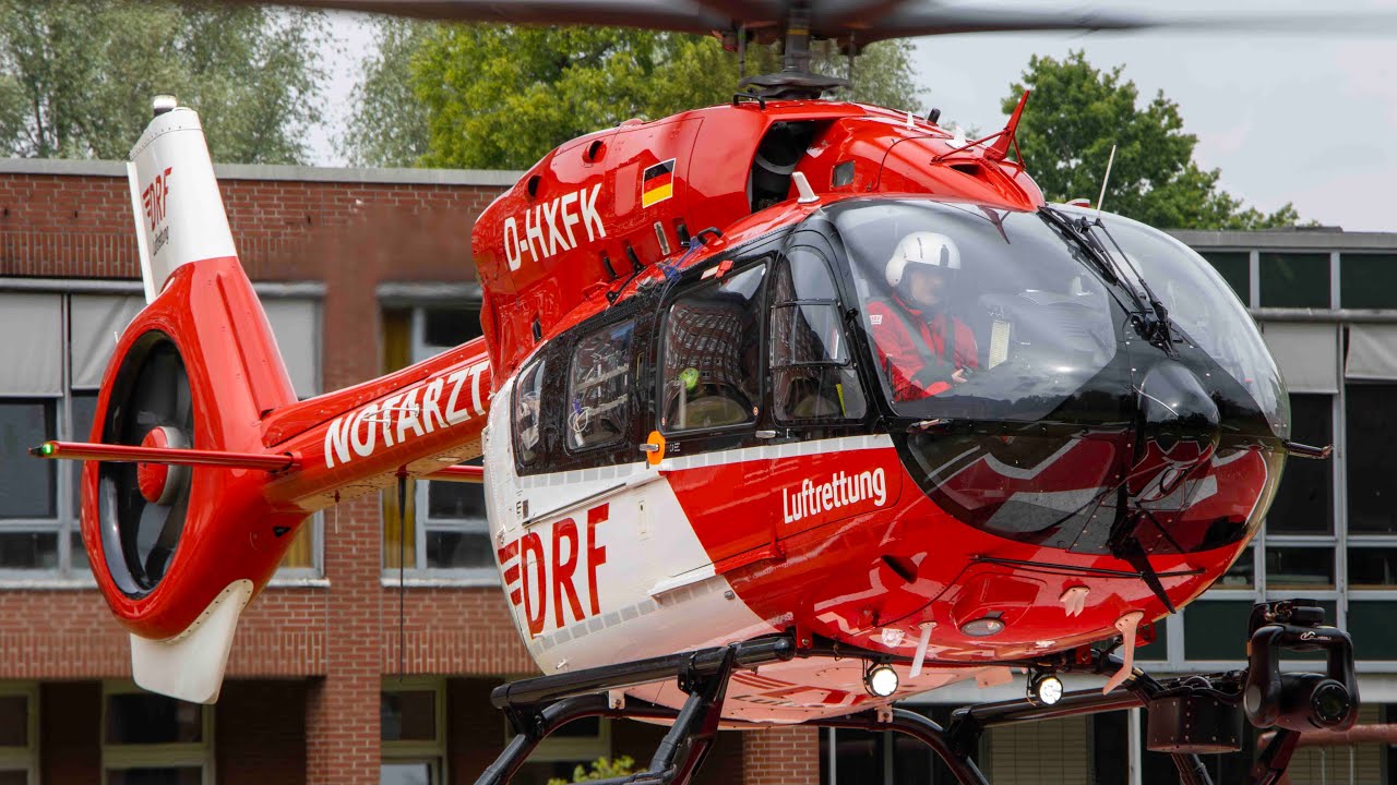 DRF Luftrettung | Take Off Christoph Weser | H145 D-HXFK | Klinikum Aurich