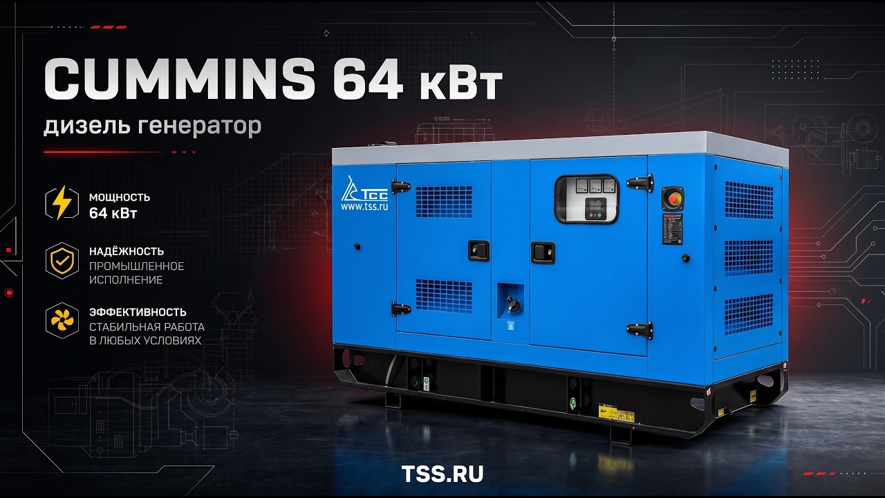 Cummins Diesel Generator 64 kW Enclosure | TSS.RU