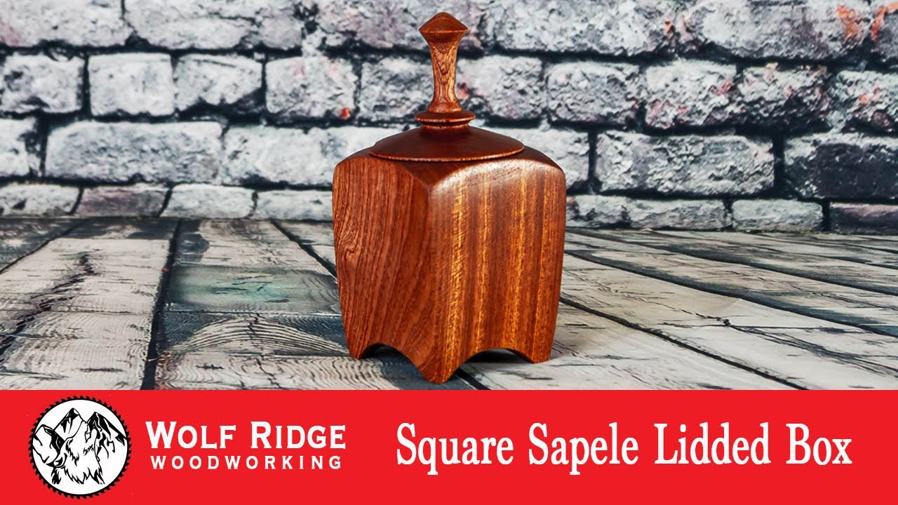 Woodturning: A Square Sapele Lidded Box