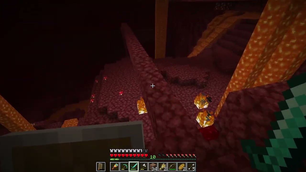 Minecraft ЧАСТЬ 12 СХОДИЛ В АД И ДОБыЛ ПЕРВУЮ ПАЛОЧКУ ЕФРИТА НО УПАЛ:(