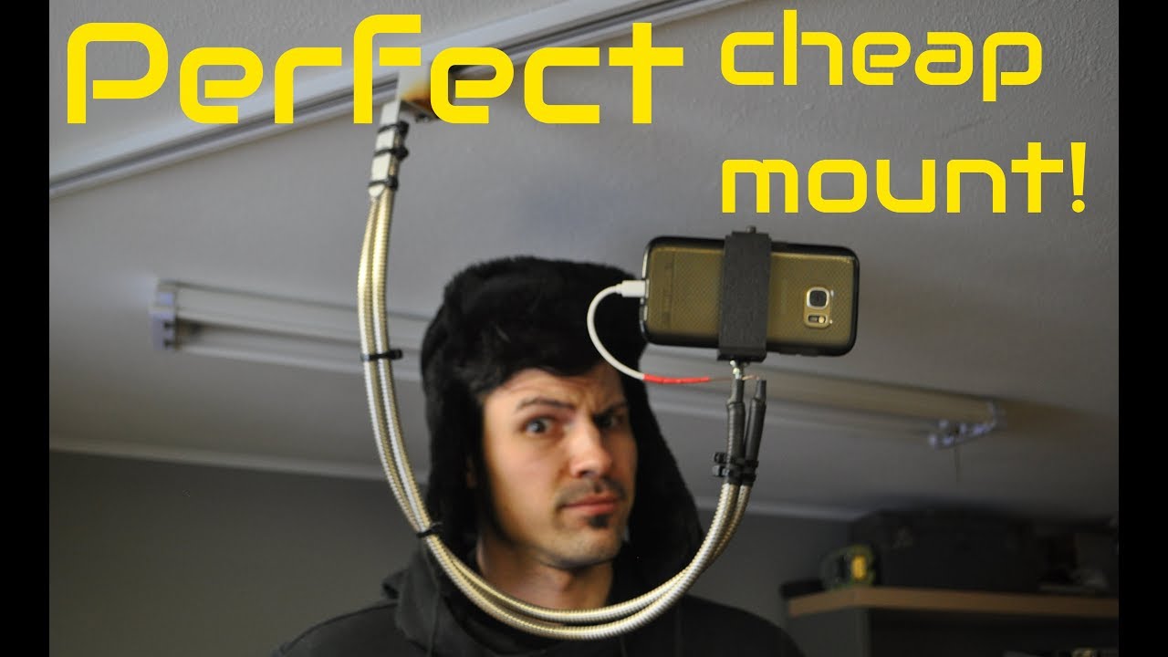Ceiling camera rail with integrated charging! Made from cheap re-purposed track lights!