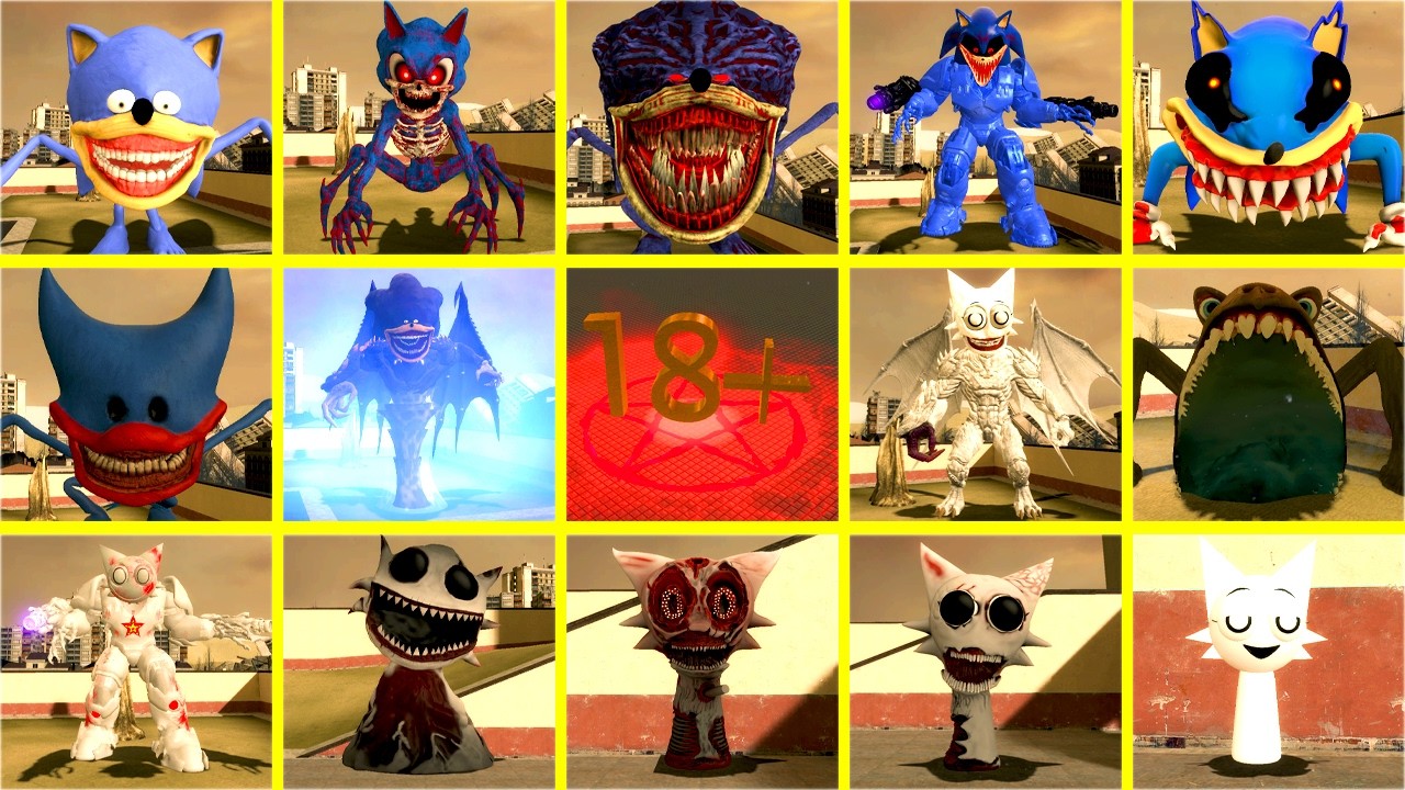 NEW EVOLUTION SPRUNKI SONIC TAPES CURSED VS ALL WENDA PHASES 1-10 In Garry's Mod