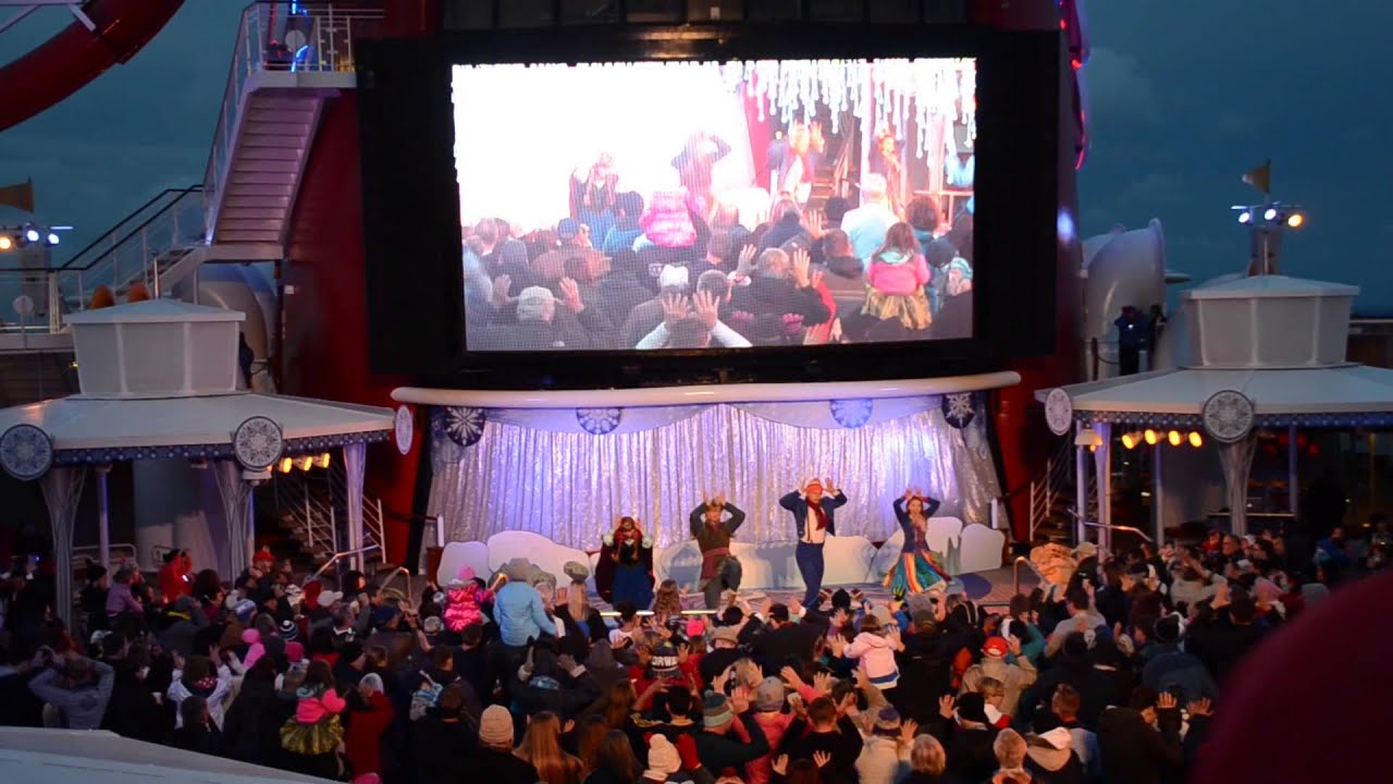 Frozen - Freezing The Night Away Premier Disney Magic Transatlantic Cruise 05/27/15 Anna Elsa Olaf