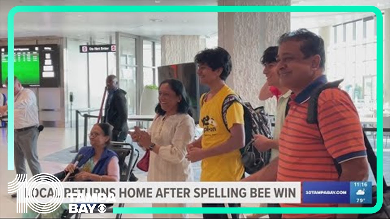 Largo teen who claimed 2023 Scripps National Spelling Bee title returns home
