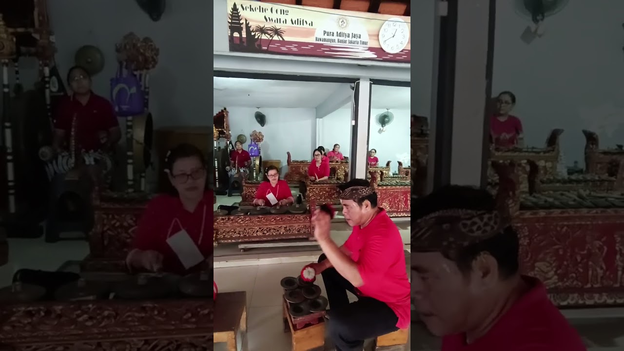 Belajar megambel cenceng SGSA ( Sekehe Gong Swara Aditya) 