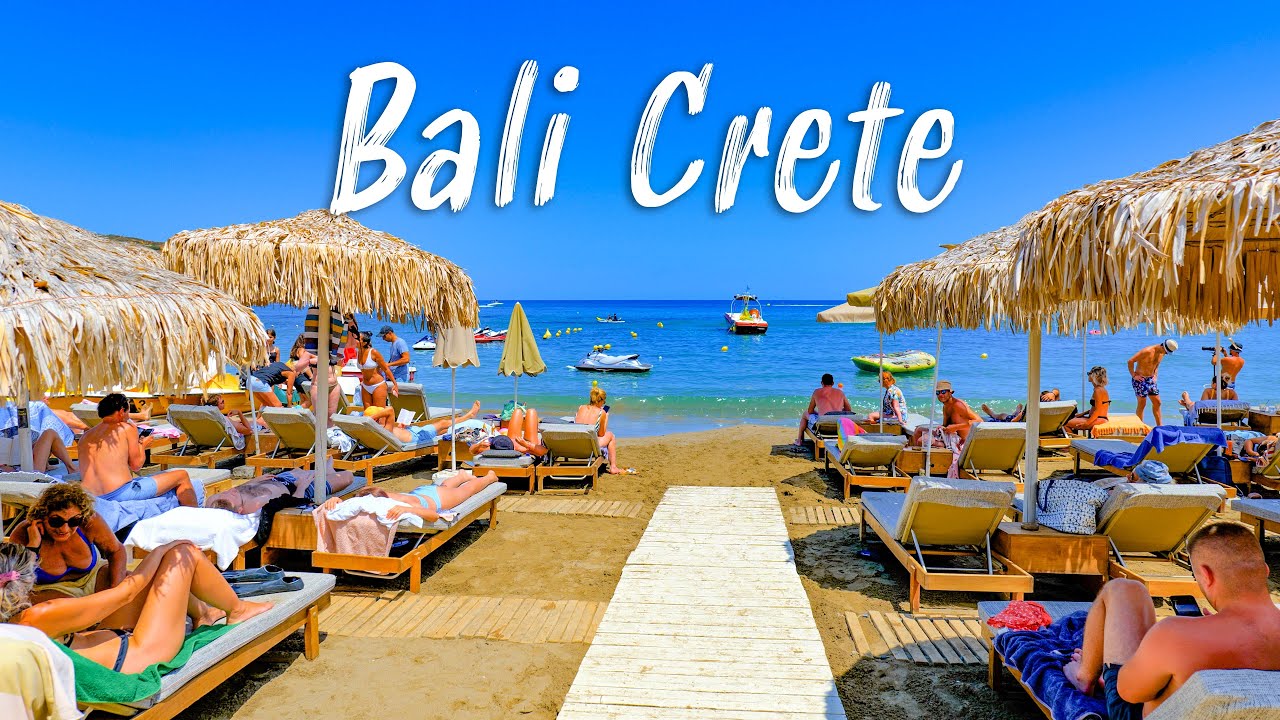 Crete Greece, Bali, walking tour in 4K, Greece 2022 🇬🇷
