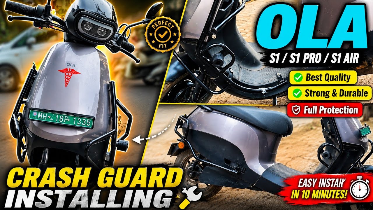 Best Crash Guard For OLA S1X PLUS & Install | Best Crash Guard For OLA S1 PRO & | Installation #ola