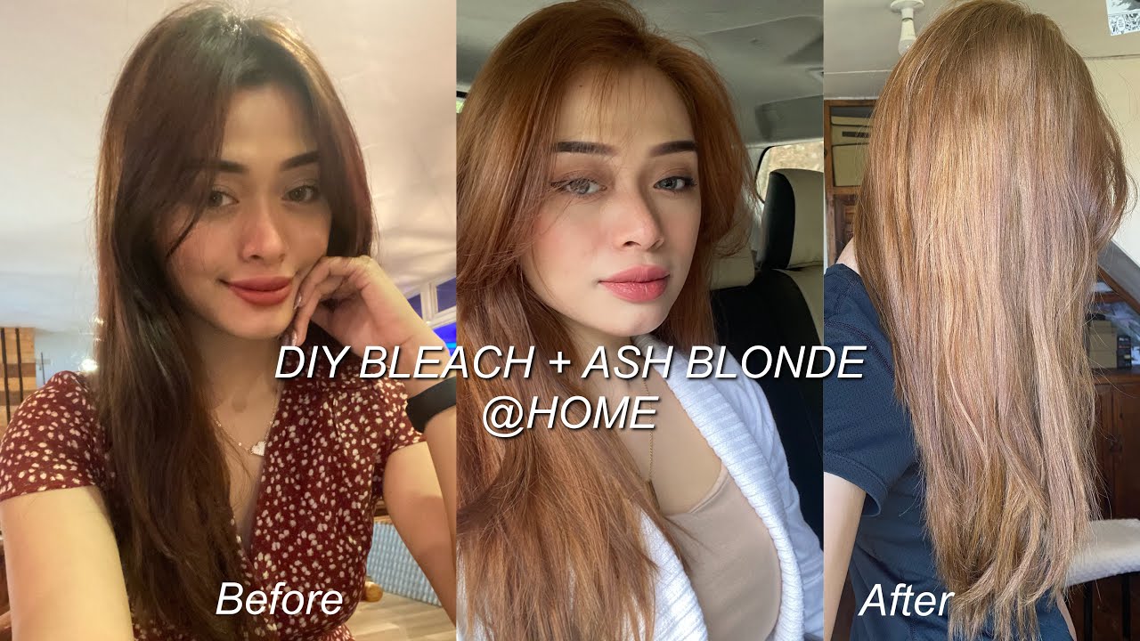 DIY BLEACH AT HOME + ASH BLONDE  | Maria Selina