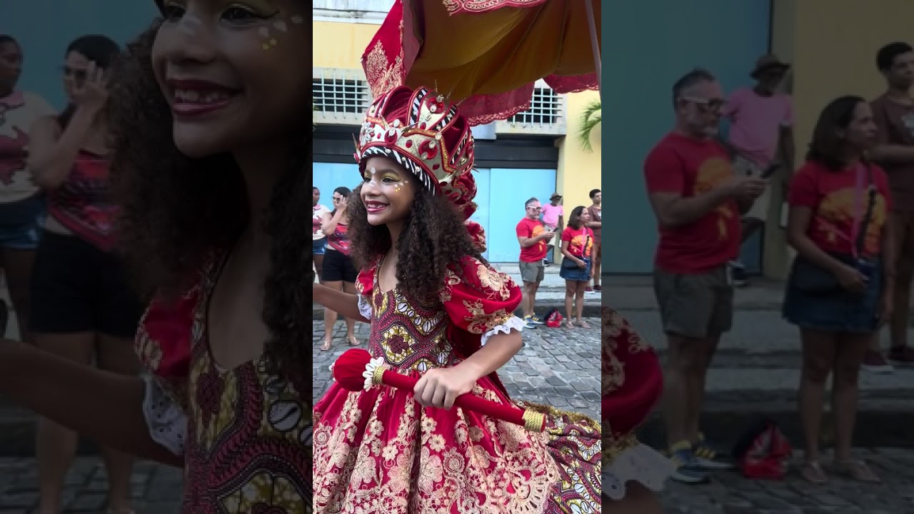 Cortejo maracatu nação estrelar- Daruê malungo no Recife antigo 25/01/2026