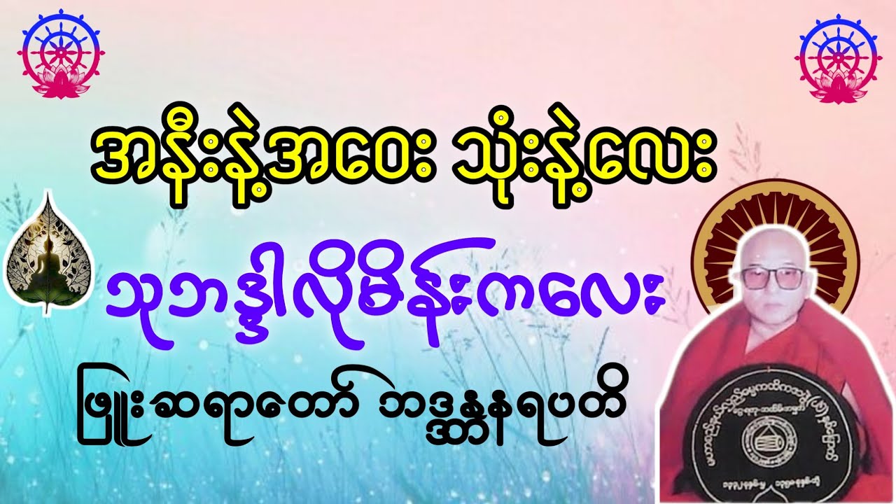 အနီးနဲ့အဝေးသုံးနဲ့လေးသုဘဒ္ဒါလိုမိန်းကလေး - ဖြူးဆရာတော် ဘဒ္ဒန္တနရပတိ