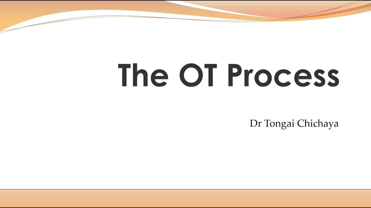 The Occupational Therapy Process (OT Process)