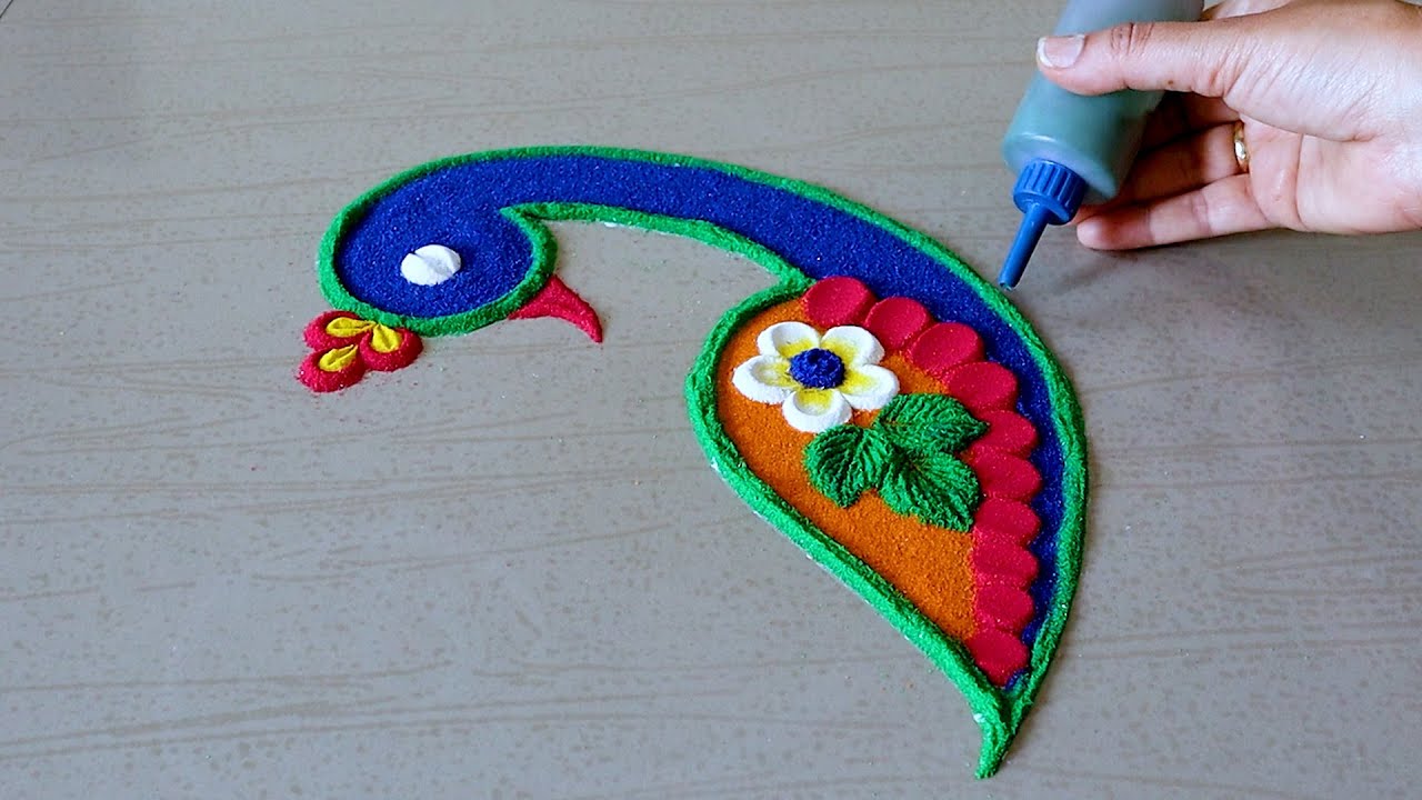 Satisfying Videos | Rangoli Design For Festivals | Easy Kolam Designs | Easy Muggulu | Rangoli Kolam