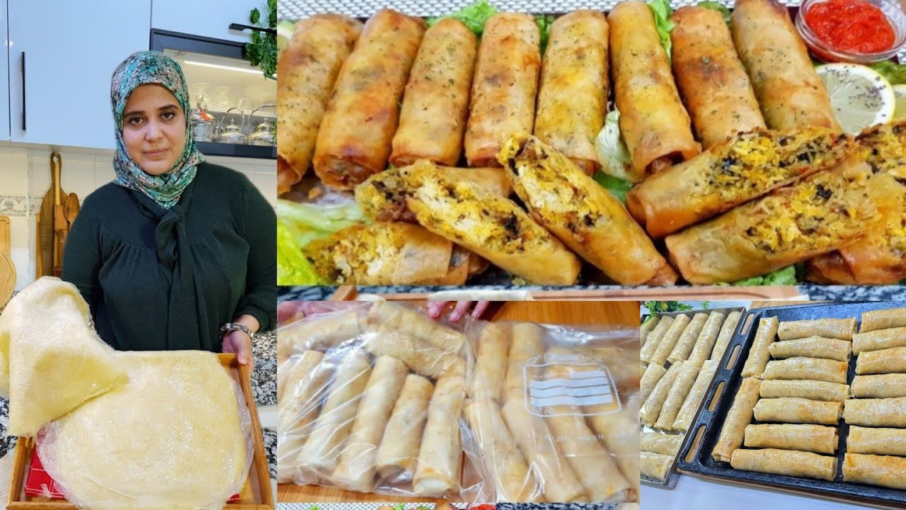 بريوات بحشوة و شرمولة سرية بوورقة البسطيلة المنزلية ناجحة 💯