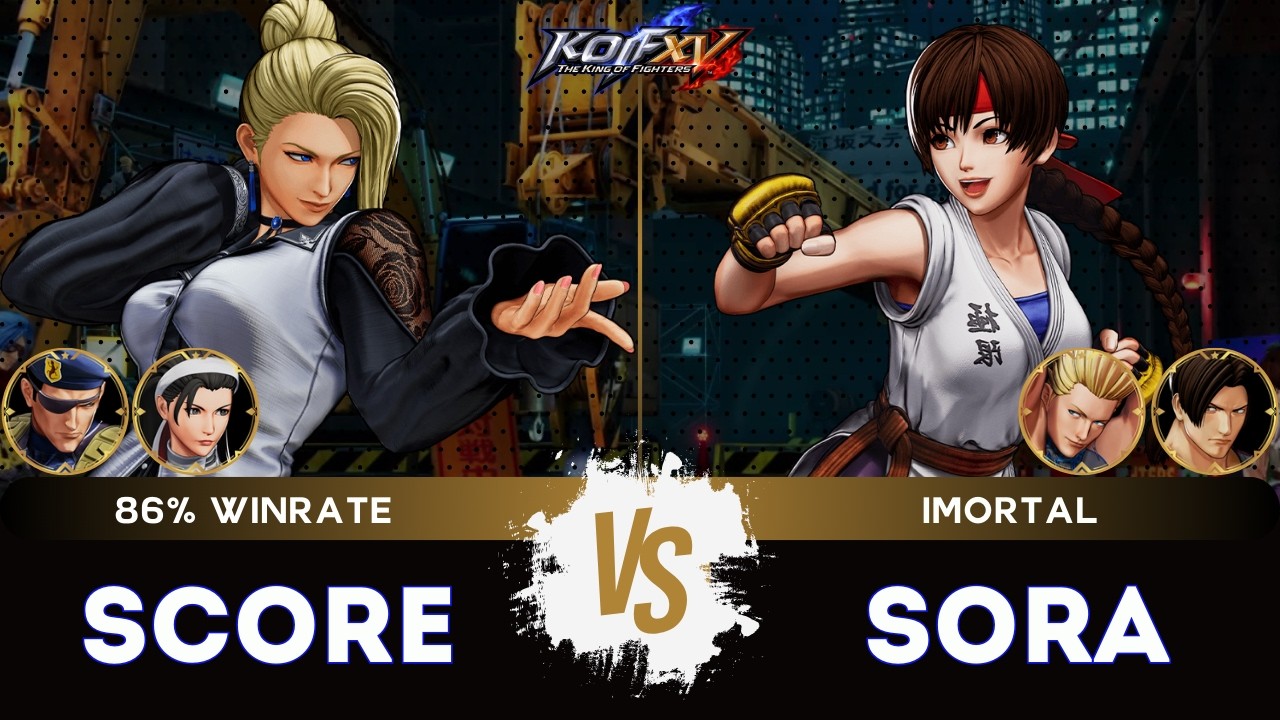 KOF XV ▰ SCORE (Mature/Chizuru/Heidern) 🆚 SORA (Yuri/Benimaru/Kim) 🎞️Replay Match - 2/26