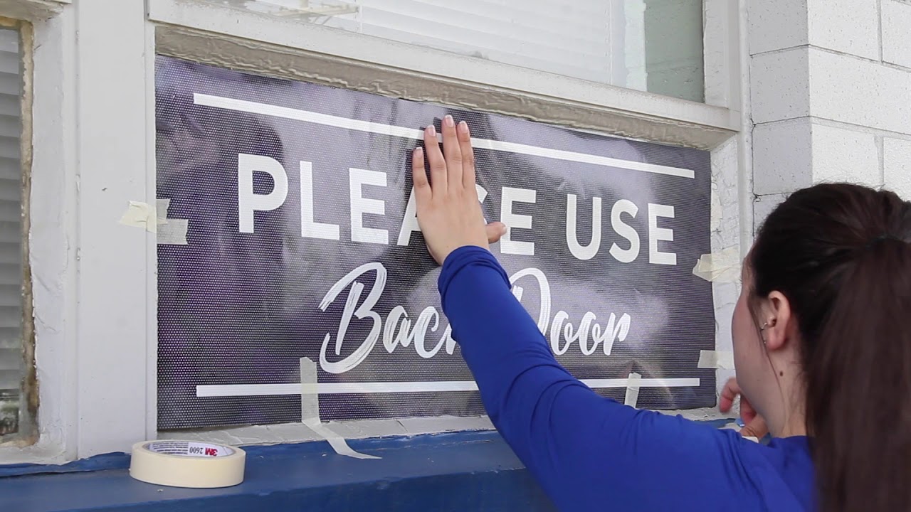 How to Apply Perforated Window Graphics