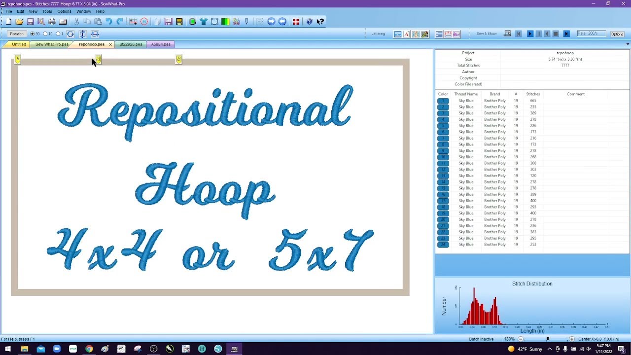 Sew What Pro Repositional Hoop Error Message How to Split an Embroidery Design in Sew What Pro