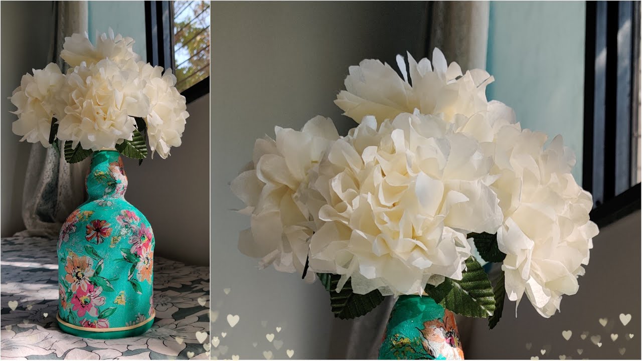 Handmade Flower Making | How To make Tissue Paper Flower | DIY Artificial Flowers complete tutorial