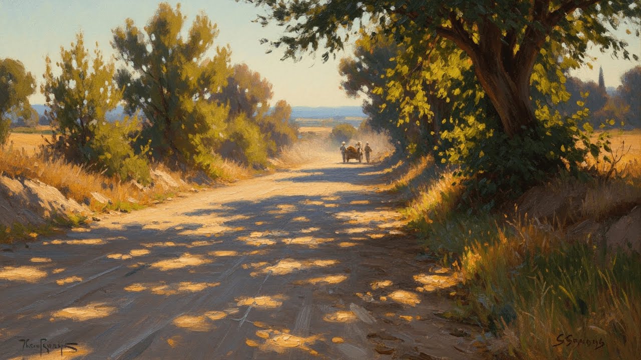Ambient Art TV 4K: Relaxing Vintage Landscape | Dusty Road Sorolla Gallery TV