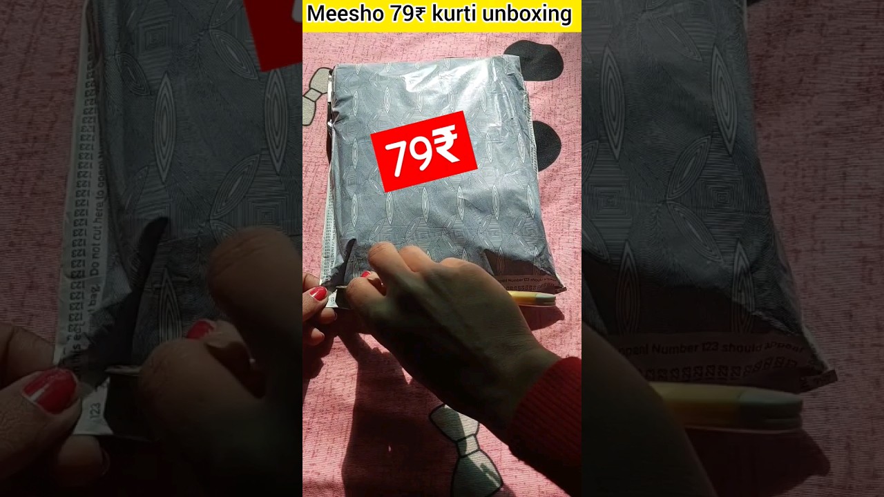 Meesho 79 RS Kurti Unboxing 🔥 #meesho #meeshokurti #unboxing meesho Under 100₹