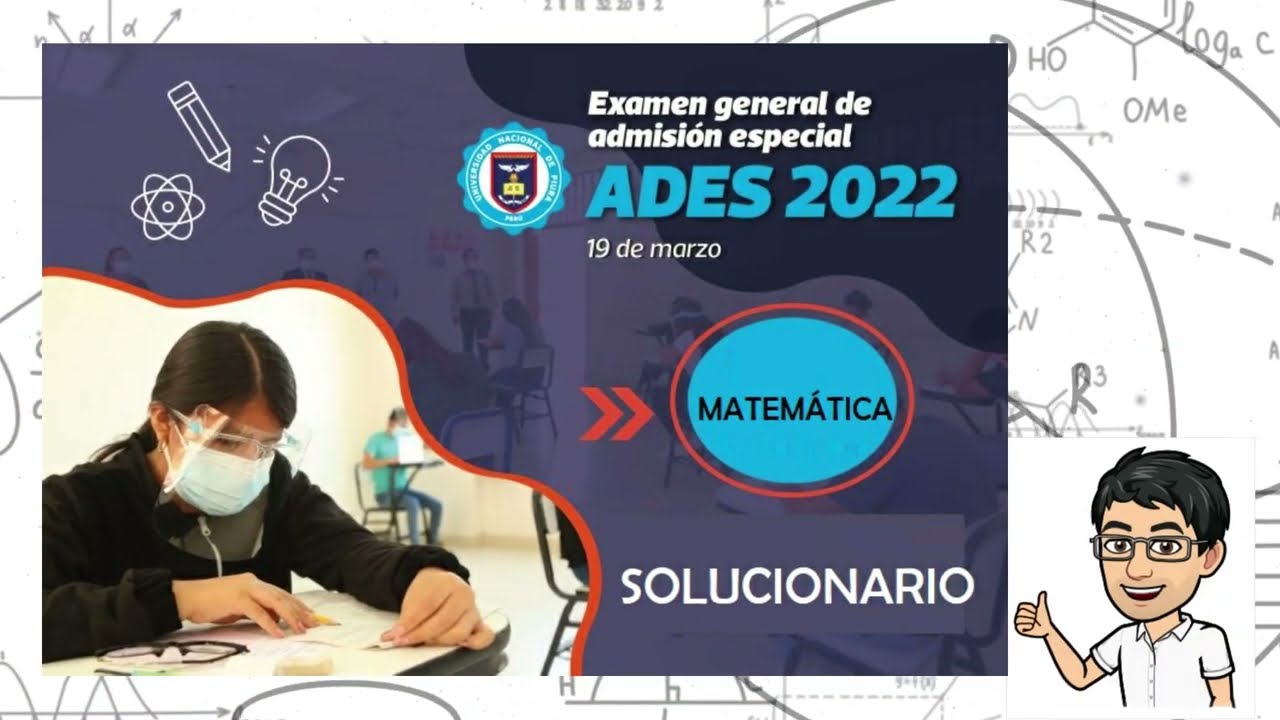 Solucionario Admisión UNP ADES 2022 MATEMÁTICA I y II
