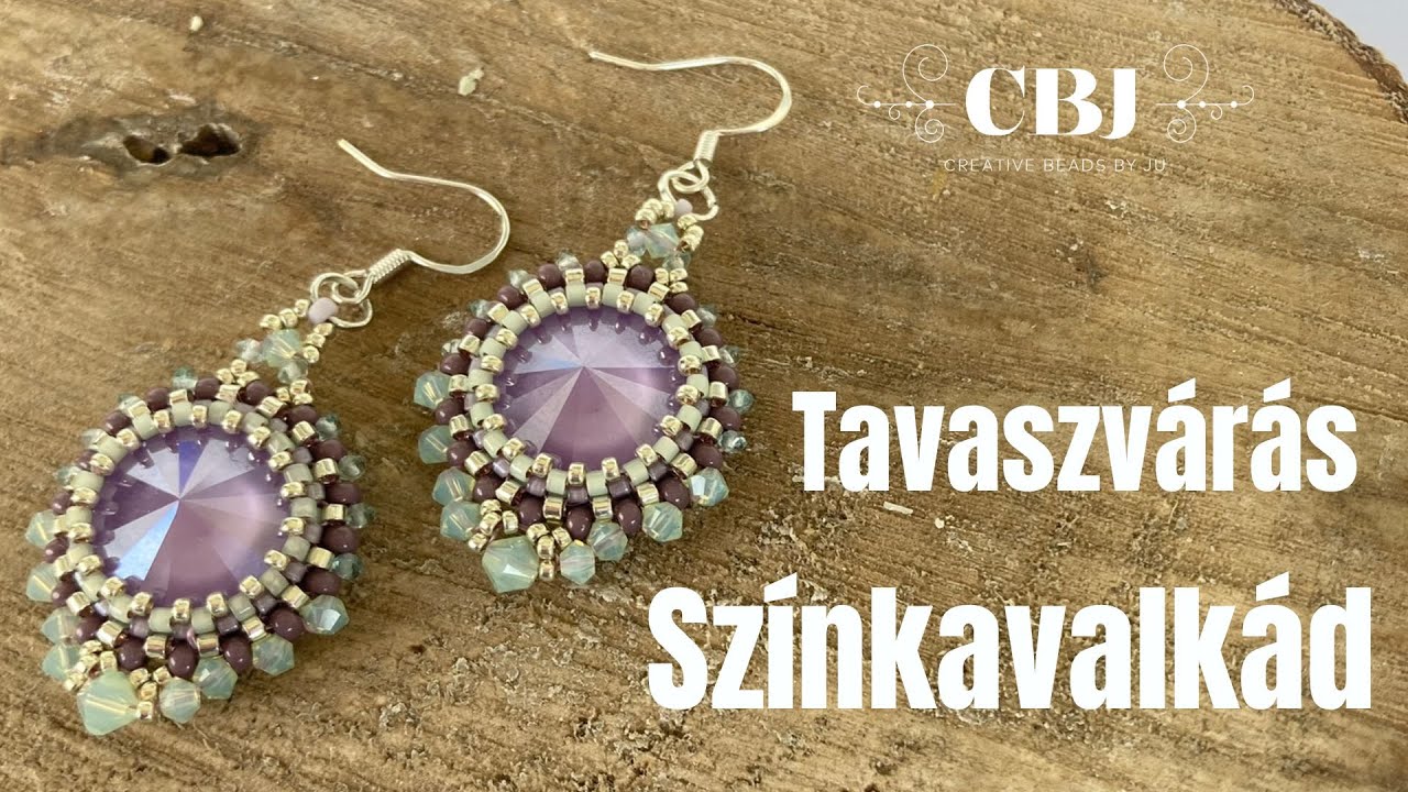 Tavaszváró fülbevaló| Gyöngyfűzés