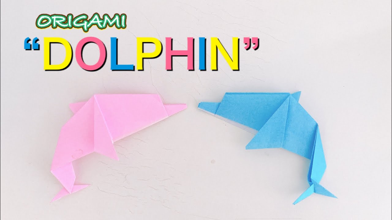 【ORIGAMI】【折り紙】かわいいイルカを作ろう♪ | Como fazer um Golfinho de papel | How to make a 