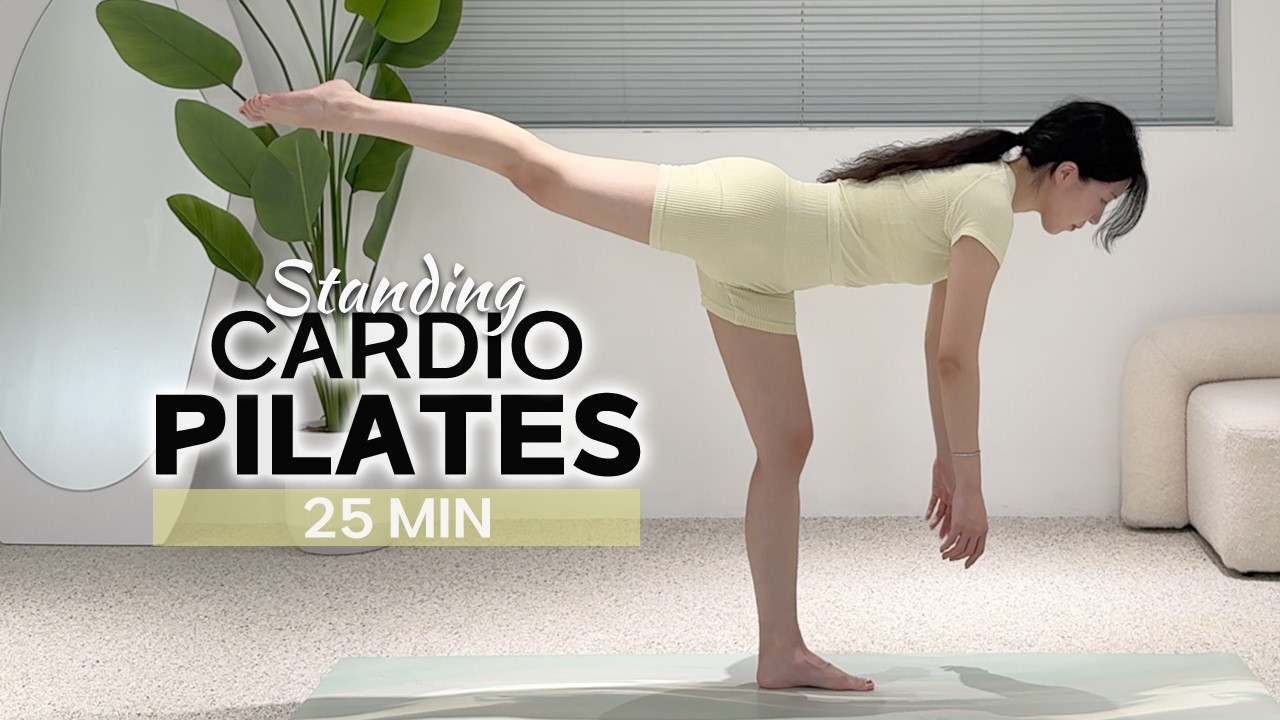 25 MIN CARDIO PILATES WORKOUT – All Standing Fat Burn & Full Body Tone (No jumping)