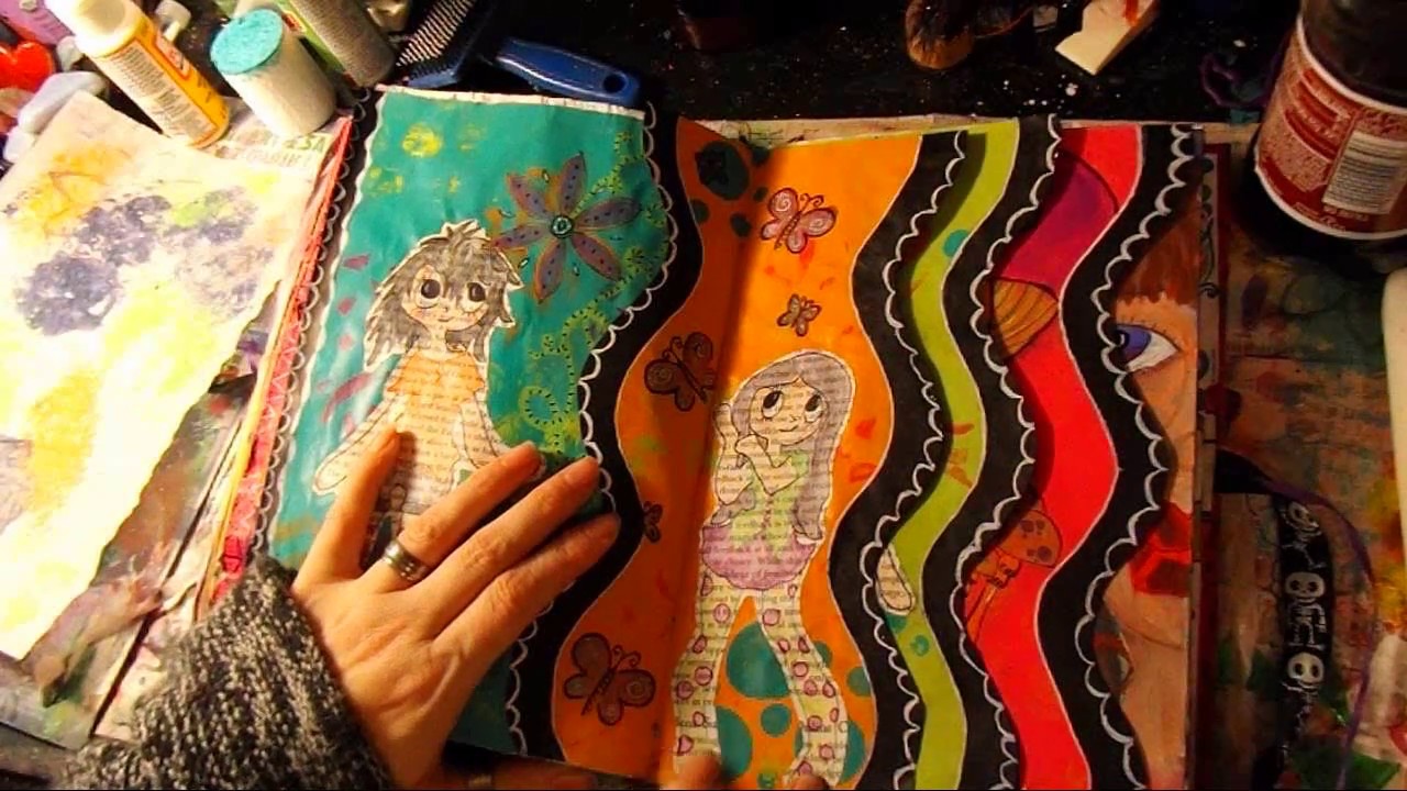 My First Finished Art Journal ..... flip through!!!