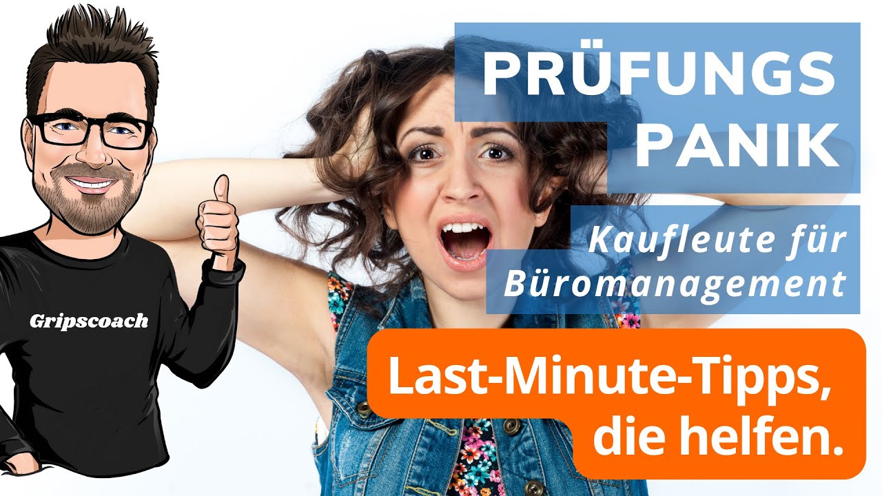 Pr&uuml;fungspanik? 😱 Mit diesen bew&auml;hrten Tipps bekommst du sie in den Griff ⭐ GripsCoachTV