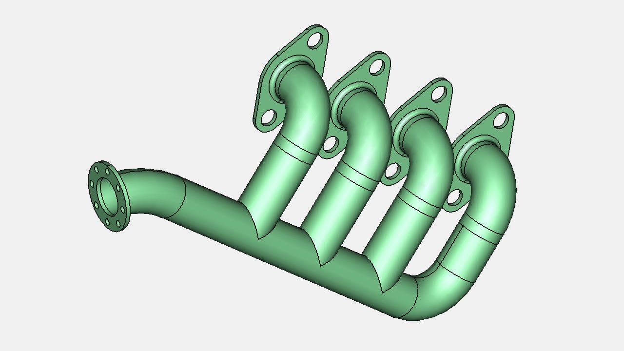 FreeCad 0.19 en Español - Tubo de escape