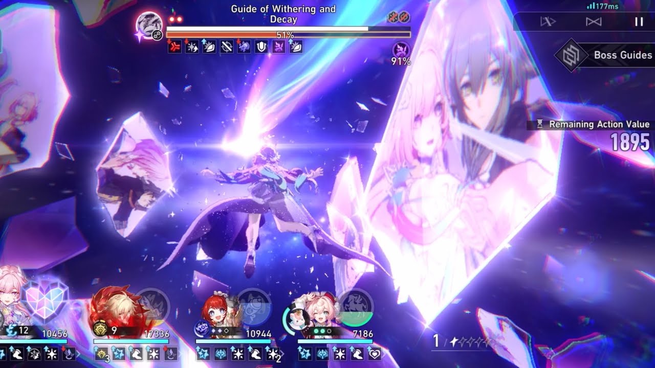 Battle ends when e0 Cyrene gets her ult (105 AV Mydei Apoc HSR)