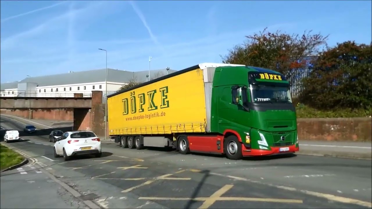 trucks around the BMW works cowley