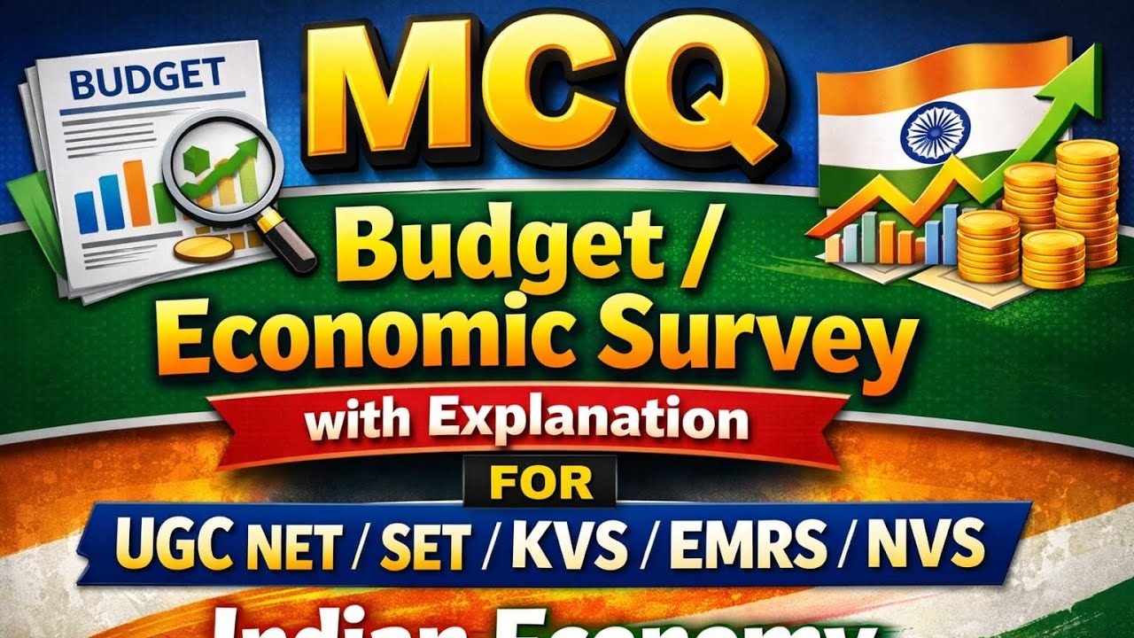 Indian Economy & Budget MCQs | NET / SET / EMRS / KVS / NVS PGT Economics | With Government Data