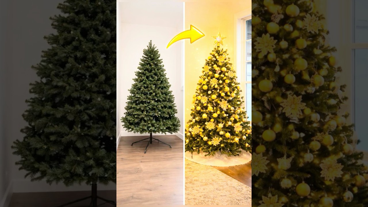 Wait for the Christmas Tree Glow-Up 🎄✨| Christmas tree transformation | DIY