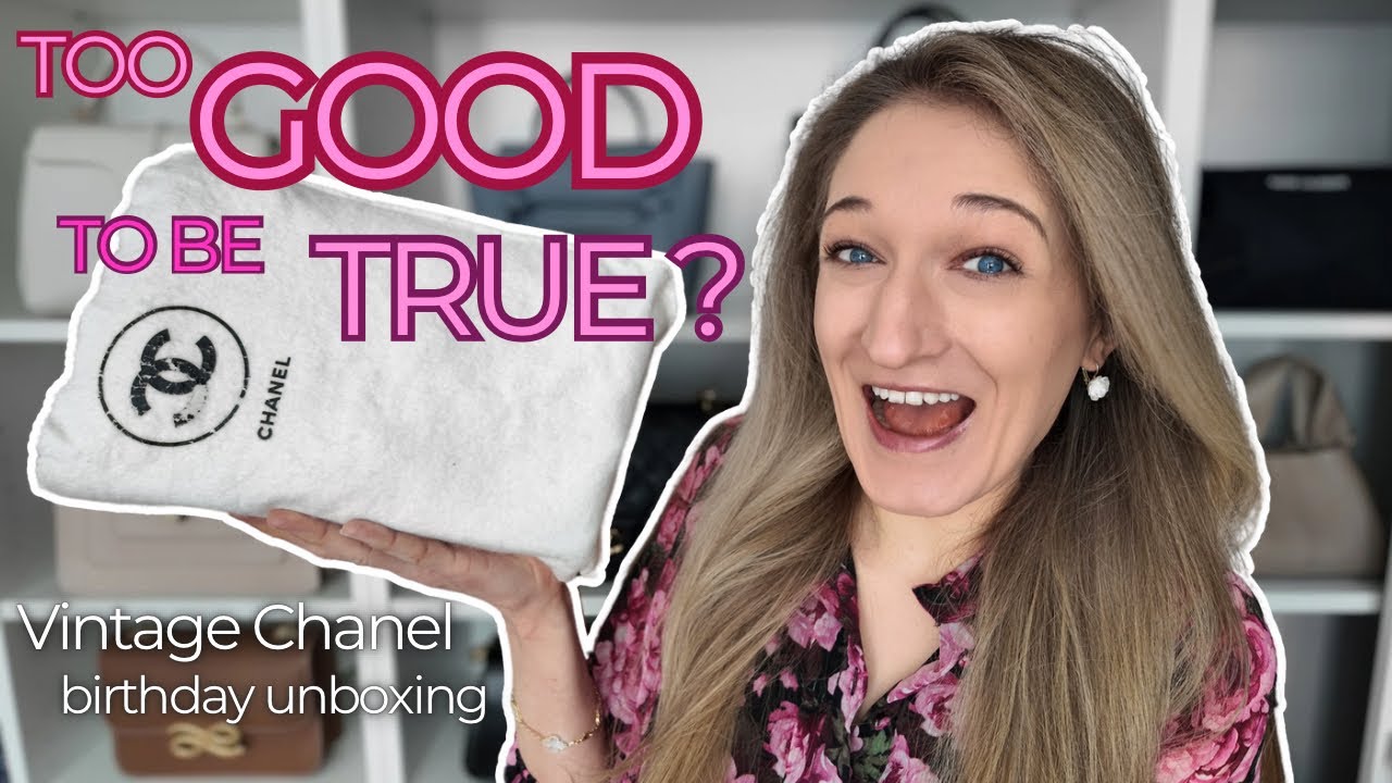 THE MOST INCREDIBLE VINTAGE CHANEL FIND🖤 Birthday unboxing reveal | Lesley Adina
